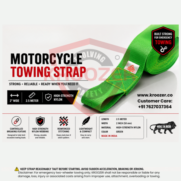 Kroozer Towing Strap 4 5 motorcycle towing strap